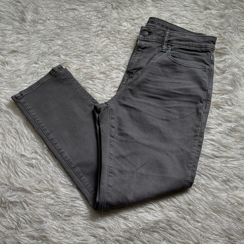American Eagle Men’s AirFlex Athletic Fit Low waisted Gray Jeans Size 30x30 - Picture 15 of 16